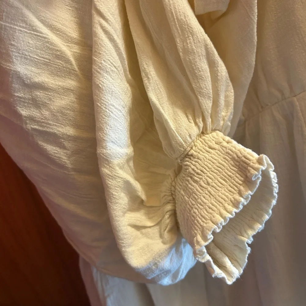 Free People “Cute like the Coast” Mini dress in Ivory NEW Size XL